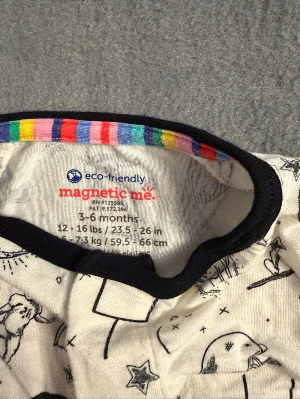 Magnetic Me Baby Boys 3-6 Months Football Footed Sleeper Pajamas